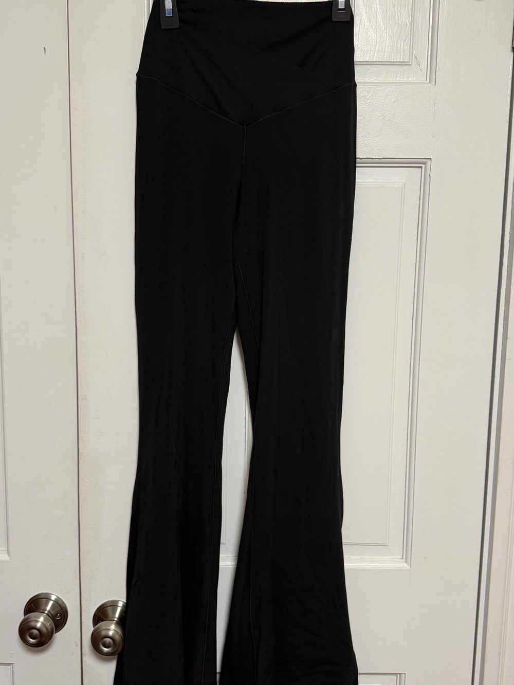 High-Waist Black Flare Pants